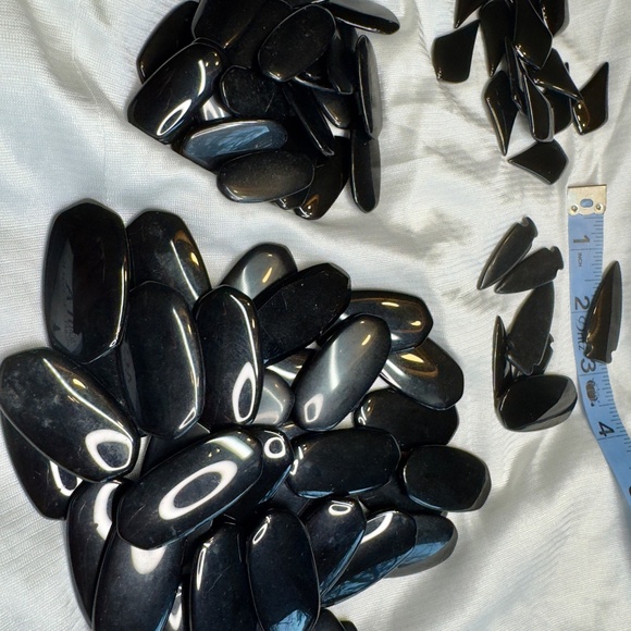 Lot of black stones, perfect for jewelry making - Picture 4 of 4